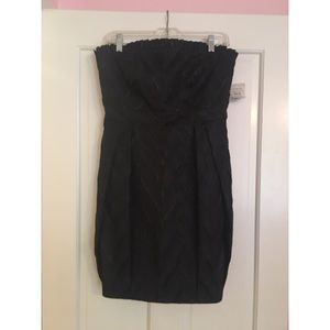 Alice and Olivia black strapless cocktail dress